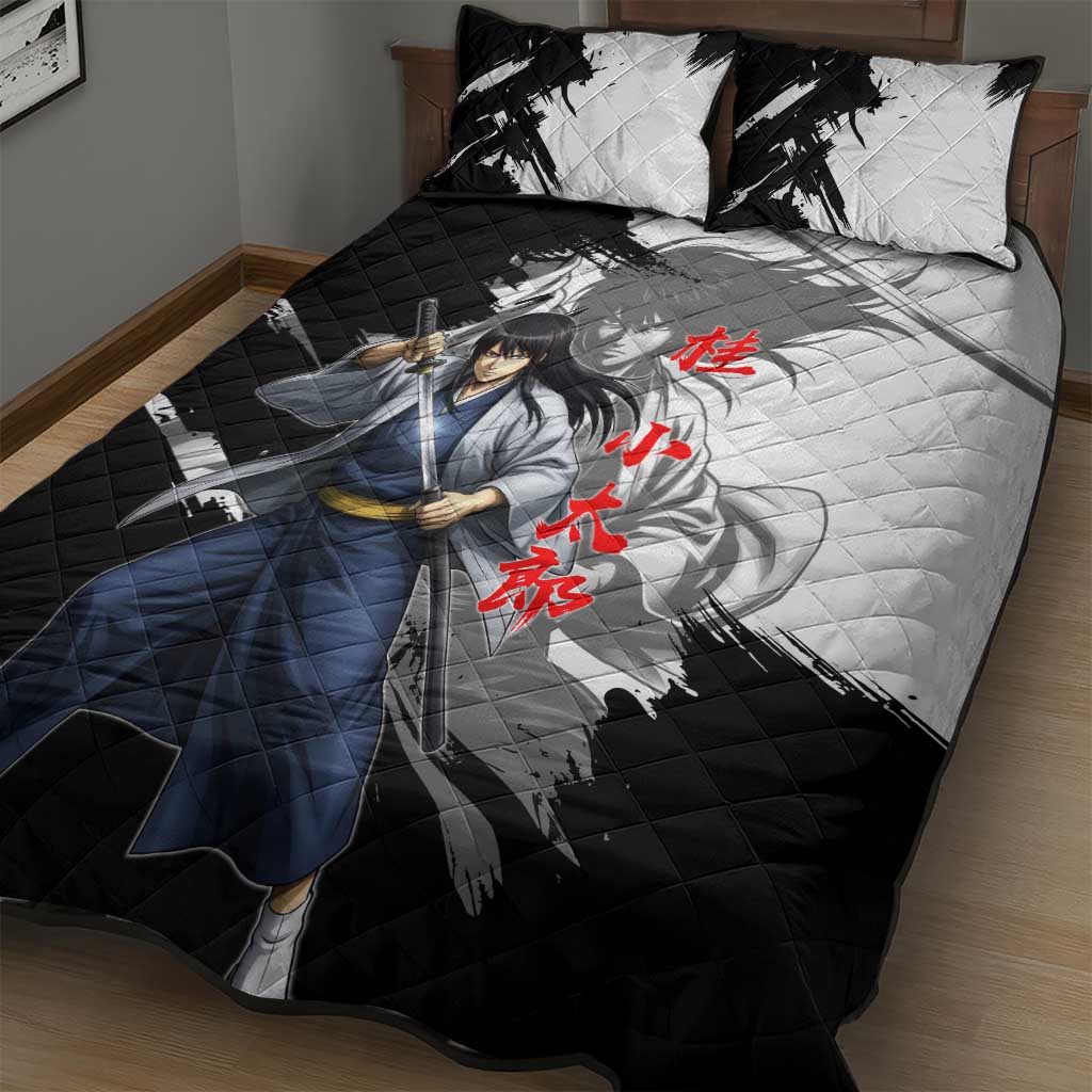 Kotaro Katsura Quilt Bed Set Traditional Samurai Ink Style