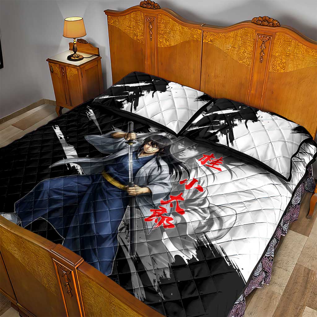 Kotaro Katsura Quilt Bed Set Traditional Samurai Ink Style