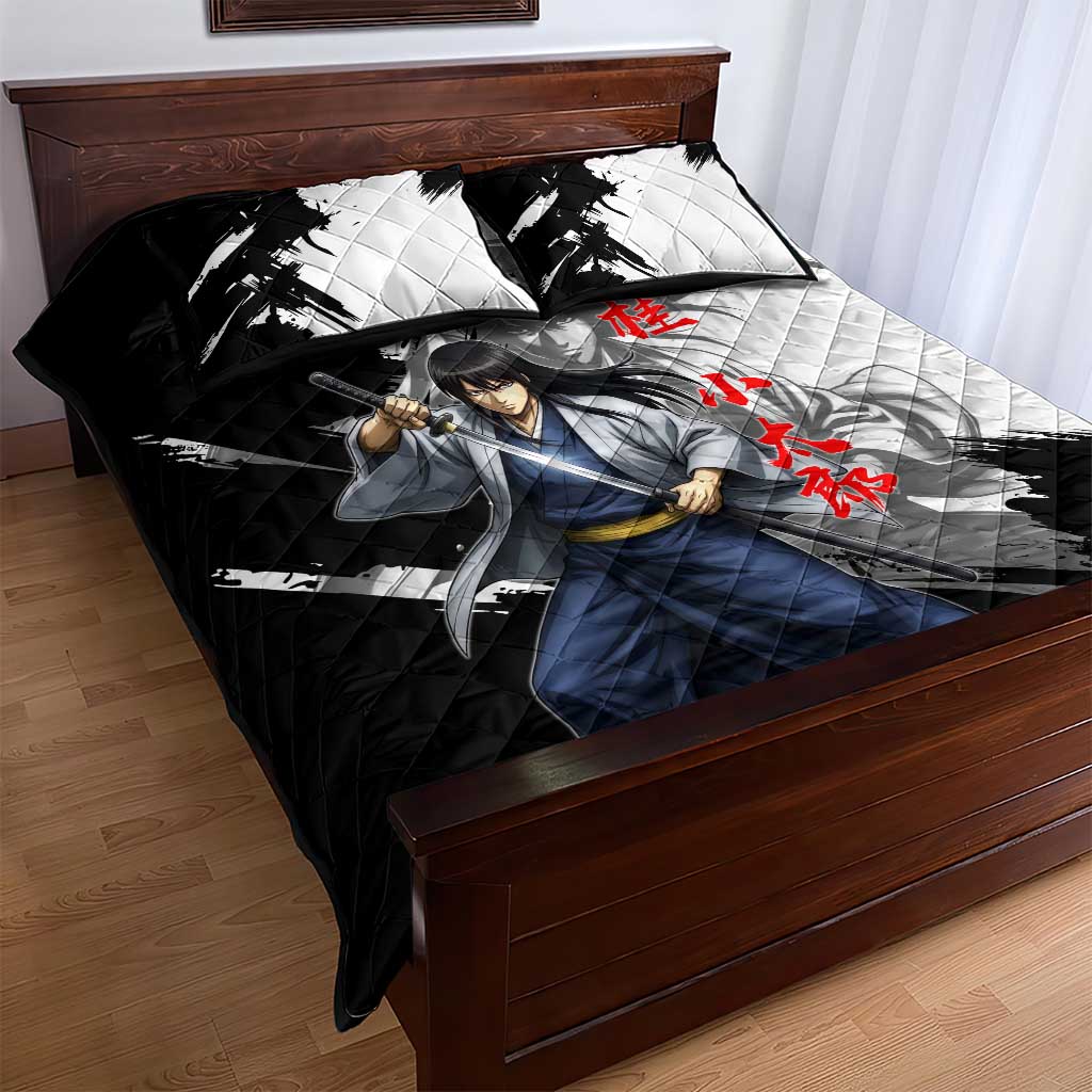 Kotaro Katsura Quilt Bed Set Traditional Samurai Ink Style