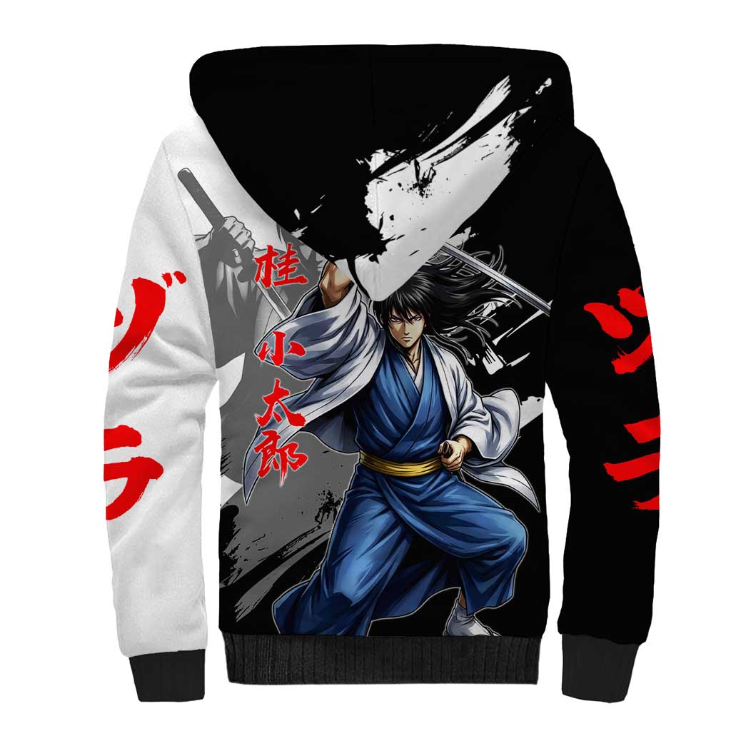 Kotaro Katsura Sherpa Hoodie Traditional Samurai Ink Style