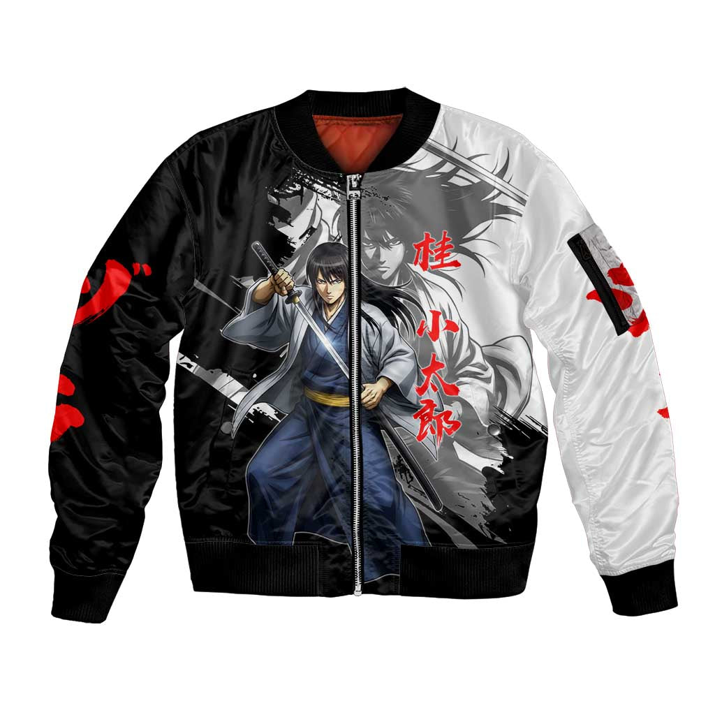 Kotaro Katsura Sleeve Zip Bomber Jacket Traditional Samurai Ink Style