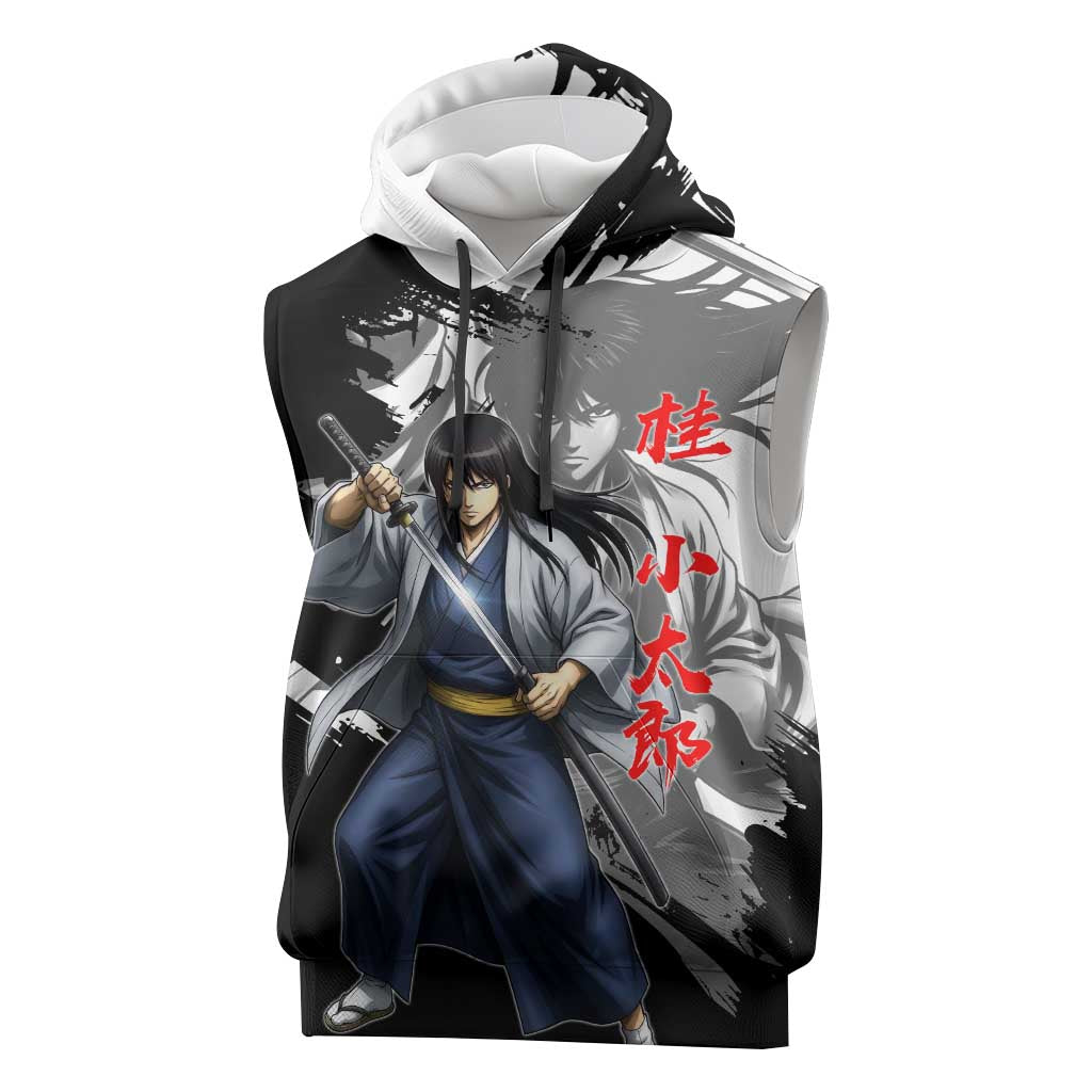Kotaro Katsura Sleeveless Hoodie Traditional Samurai Ink Style