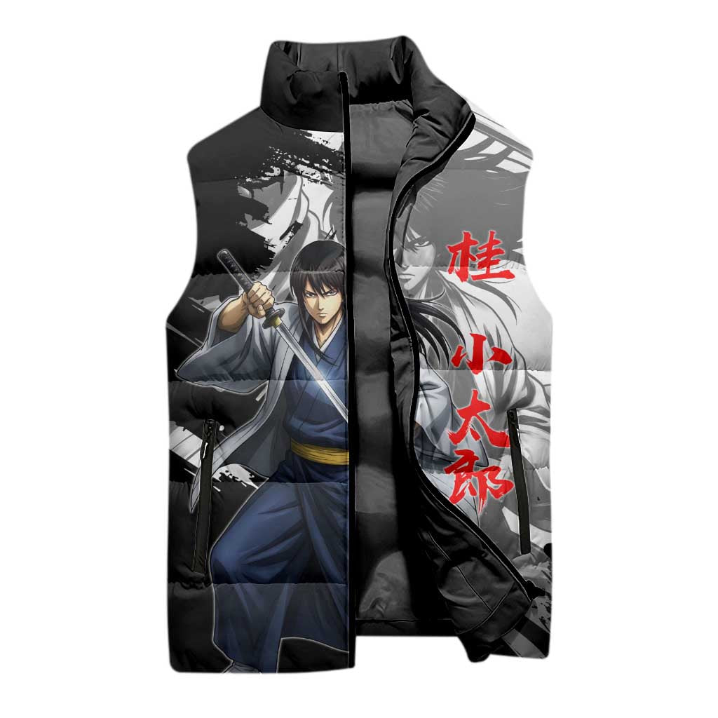 Kotaro Katsura Sleeveless Puffer Jacket Traditional Samurai Ink Style