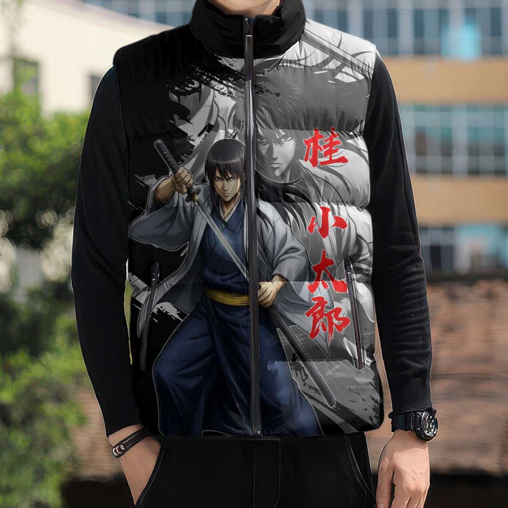 Kotaro Katsura Sleeveless Puffer Jacket Traditional Samurai Ink Style