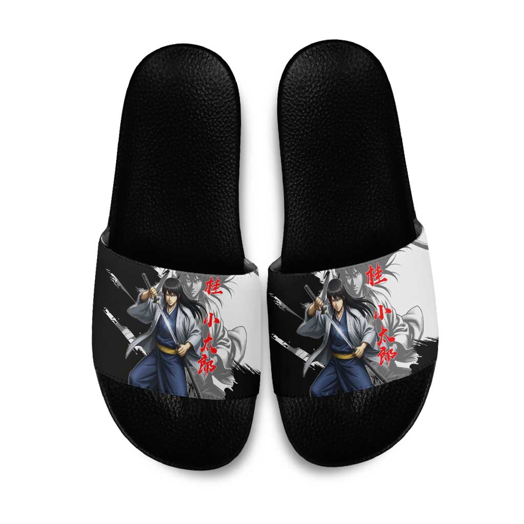 Kotaro Katsura Slide Sandals Traditional Samurai Ink Style
