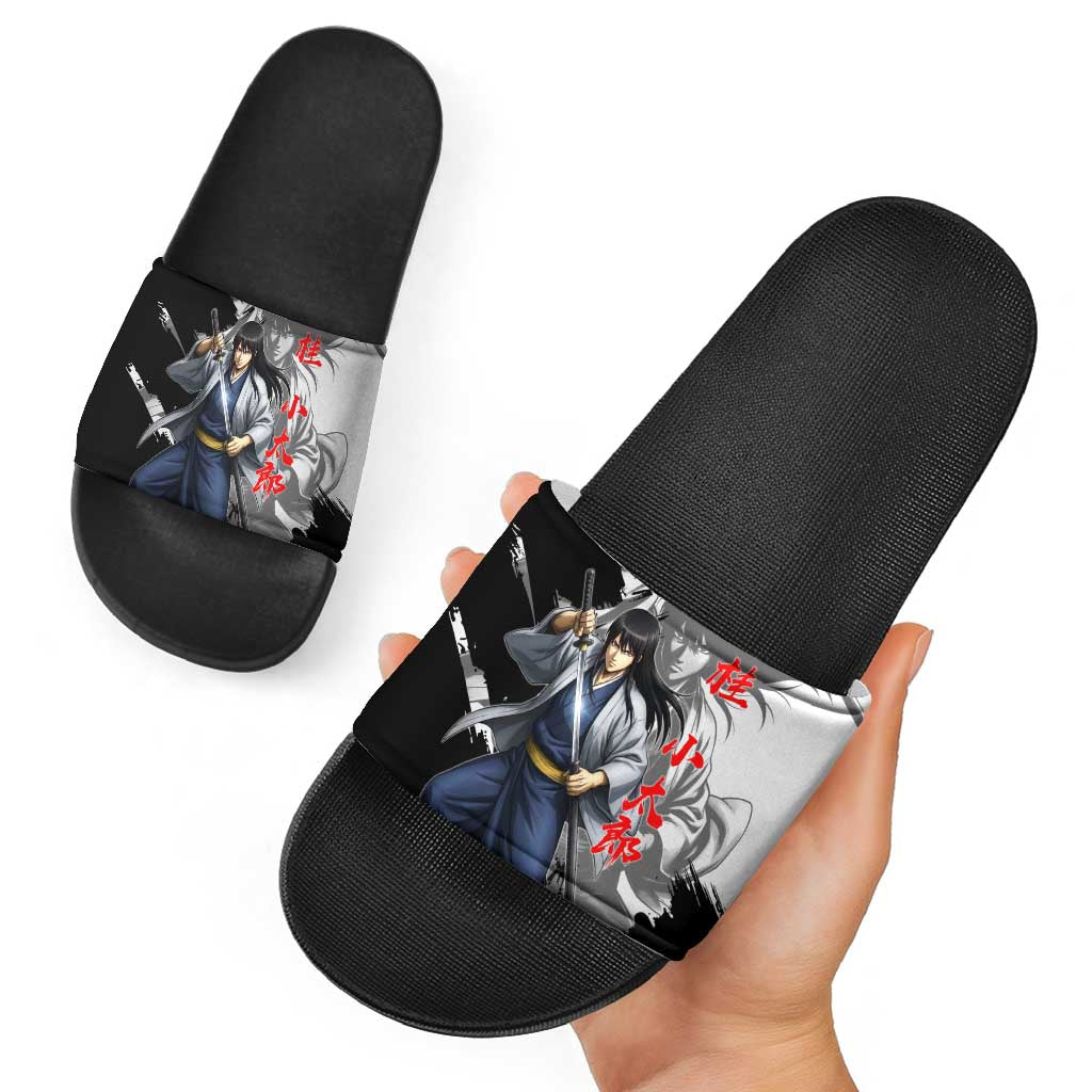 Kotaro Katsura Slide Sandals Traditional Samurai Ink Style