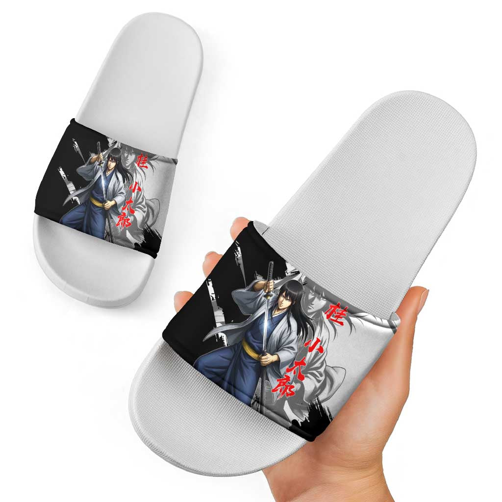 Kotaro Katsura Slide Sandals Traditional Samurai Ink Style
