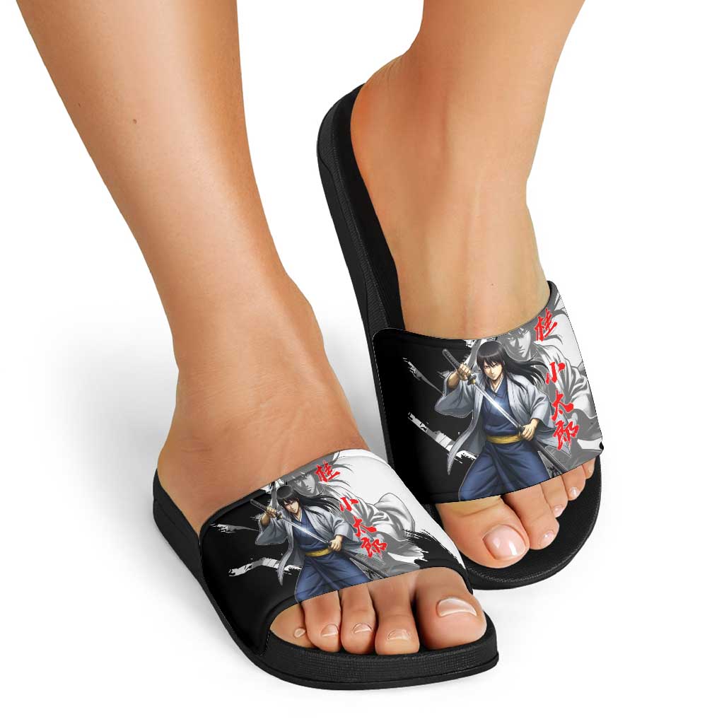 Kotaro Katsura Slide Sandals Traditional Samurai Ink Style