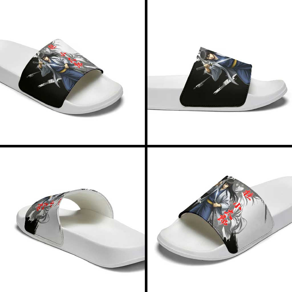 Kotaro Katsura Slide Sandals Traditional Samurai Ink Style