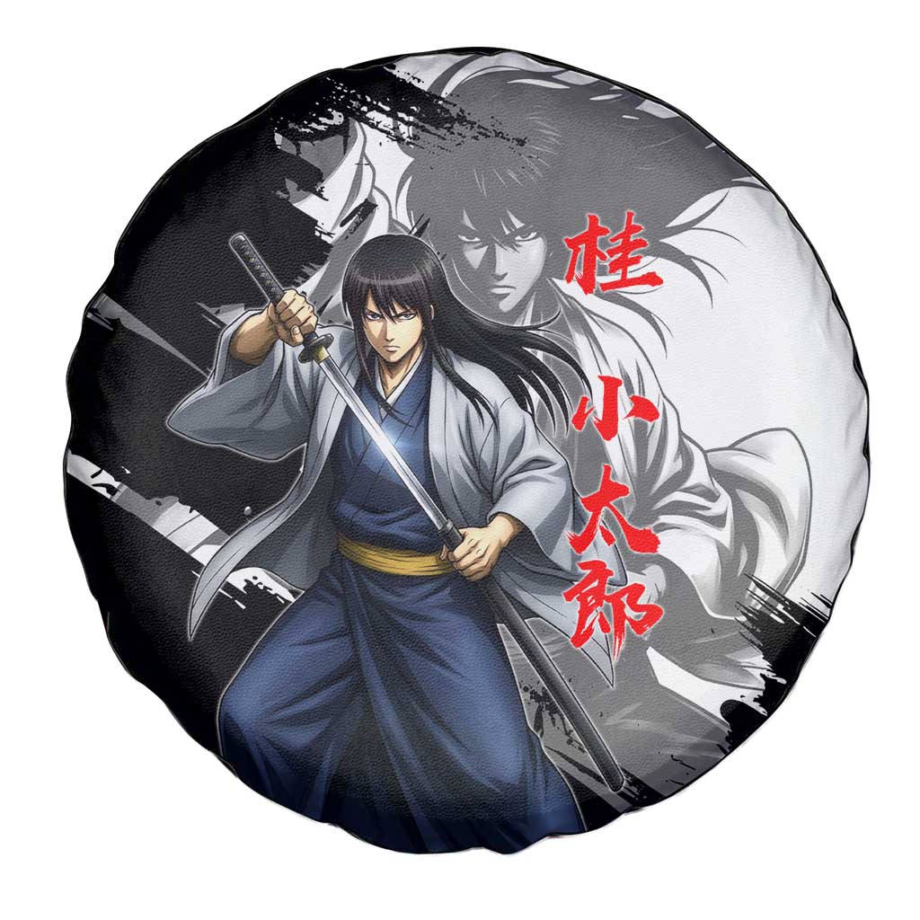 Kotaro Katsura Spare Tire Cover Traditional Samurai Ink Style