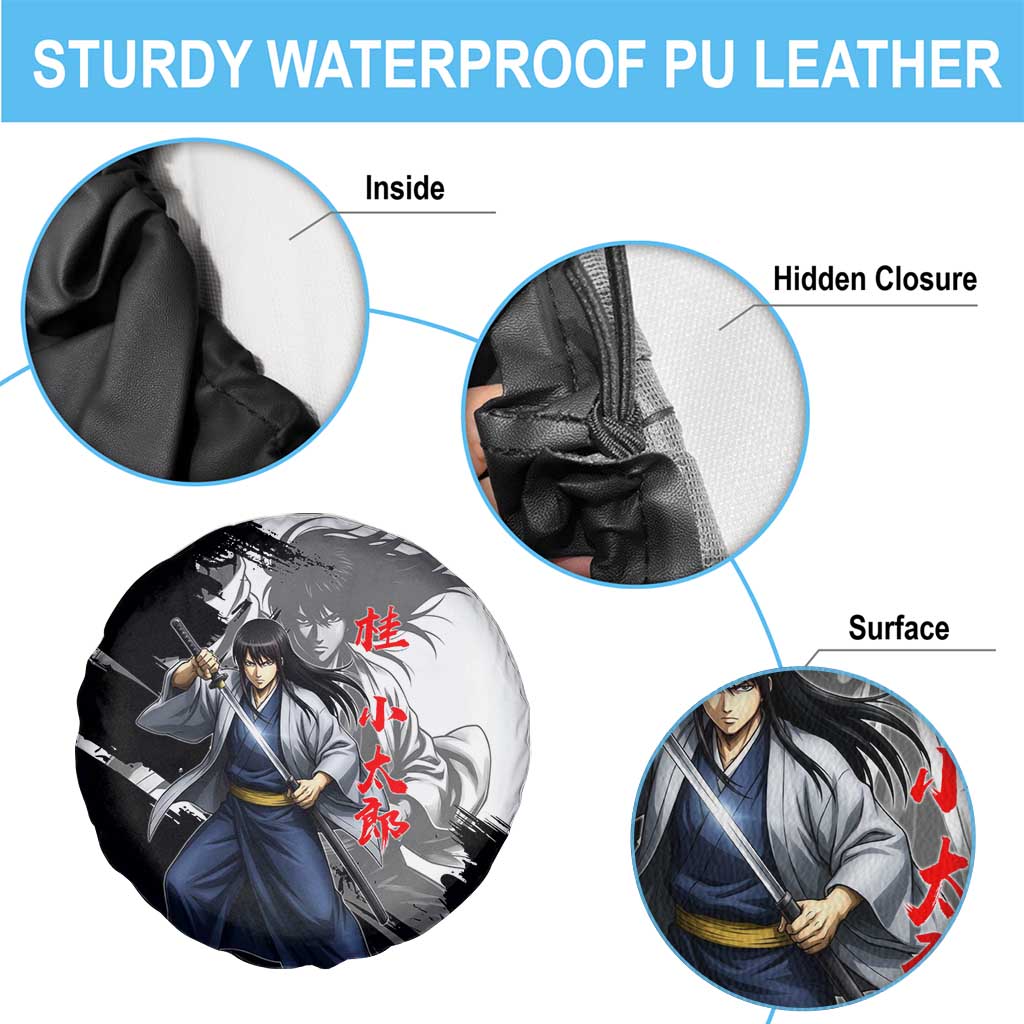 Kotaro Katsura Spare Tire Cover Traditional Samurai Ink Style