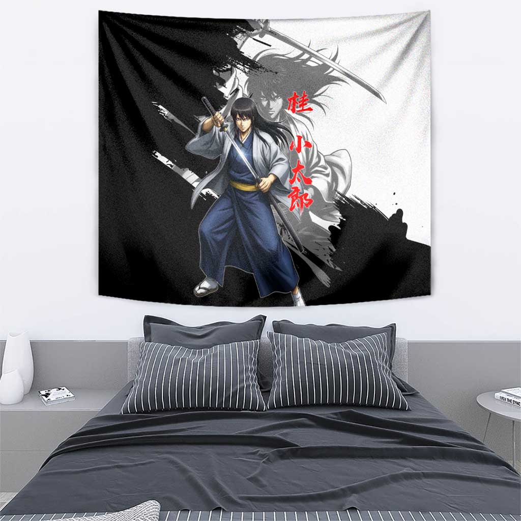 Kotaro Katsura Tapestry Traditional Samurai Ink Style