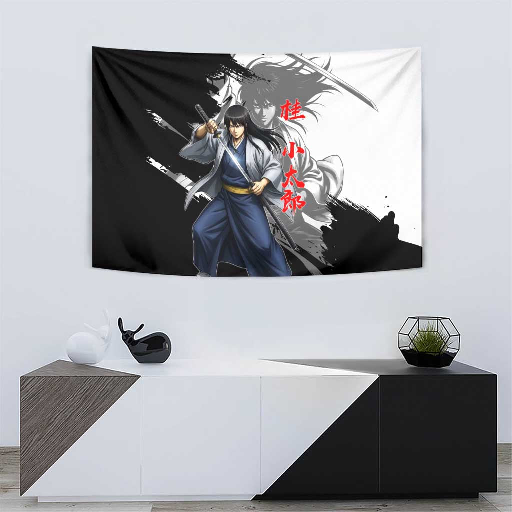 Kotaro Katsura Tapestry Traditional Samurai Ink Style
