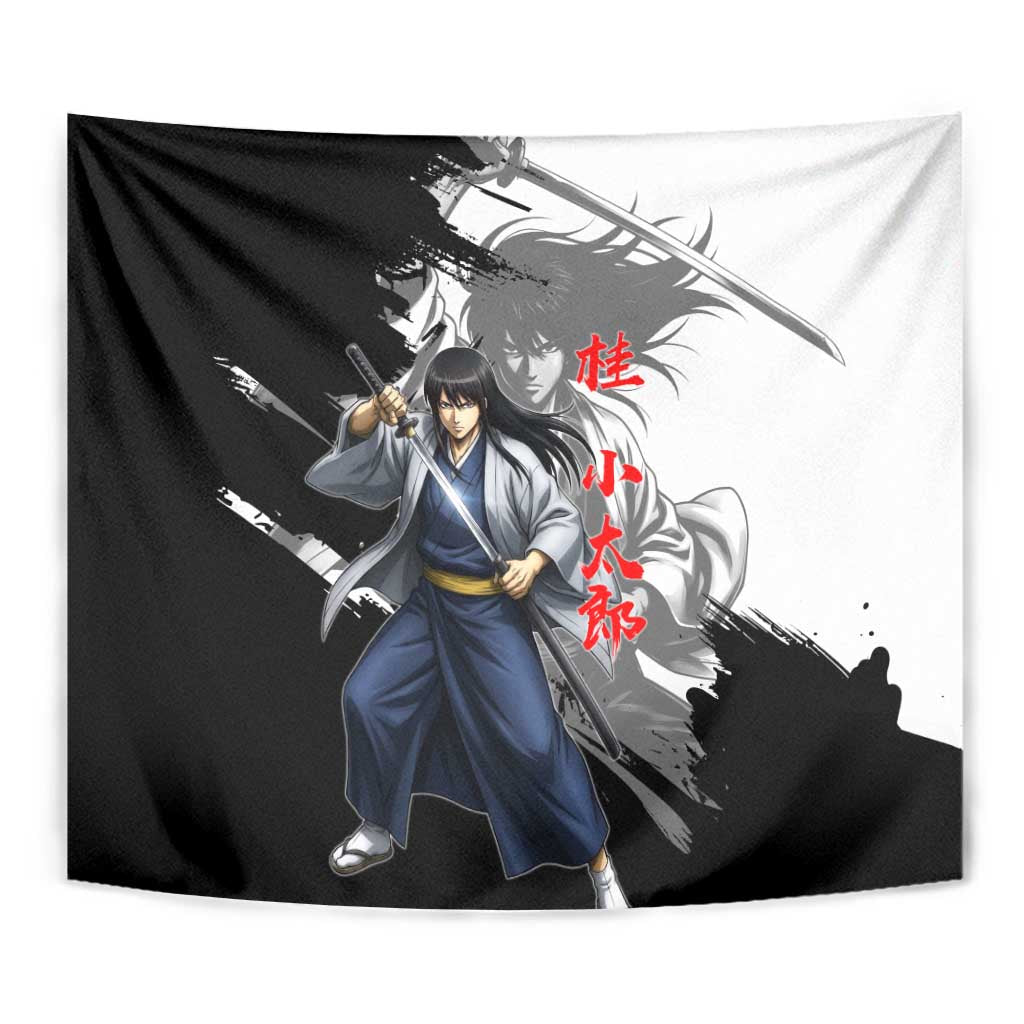 Kotaro Katsura Tapestry Traditional Samurai Ink Style