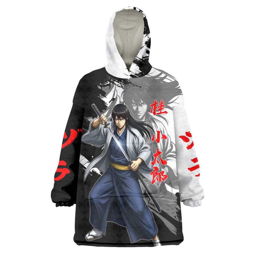 Kotaro Katsura Wearable Blanket Hoodie Traditional Samurai Ink Style