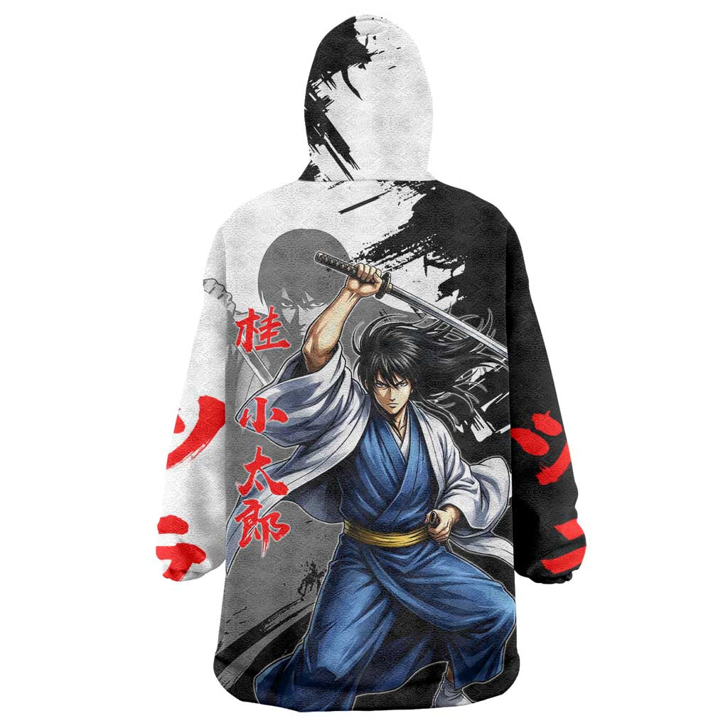Kotaro Katsura Wearable Blanket Hoodie Traditional Samurai Ink Style