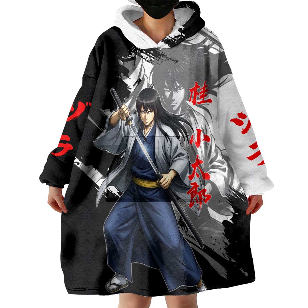 Kotaro Katsura Wearable Blanket Hoodie Traditional Samurai Ink Style
