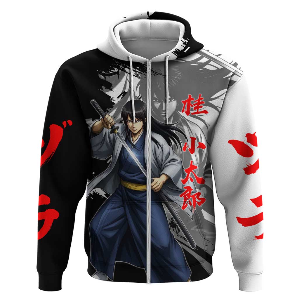 Kotaro Katsura Zip Hoodie Traditional Samurai Ink Style