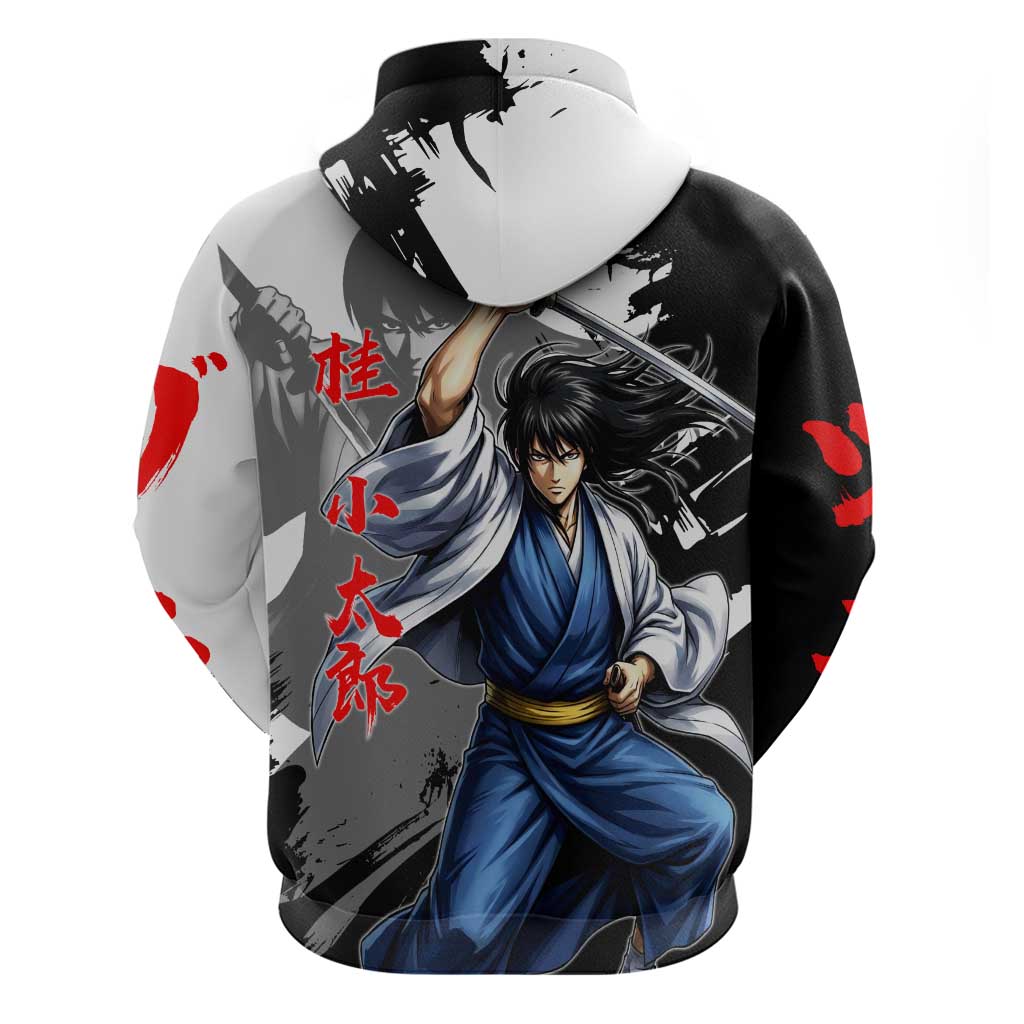 Kotaro Katsura Zip Hoodie Traditional Samurai Ink Style