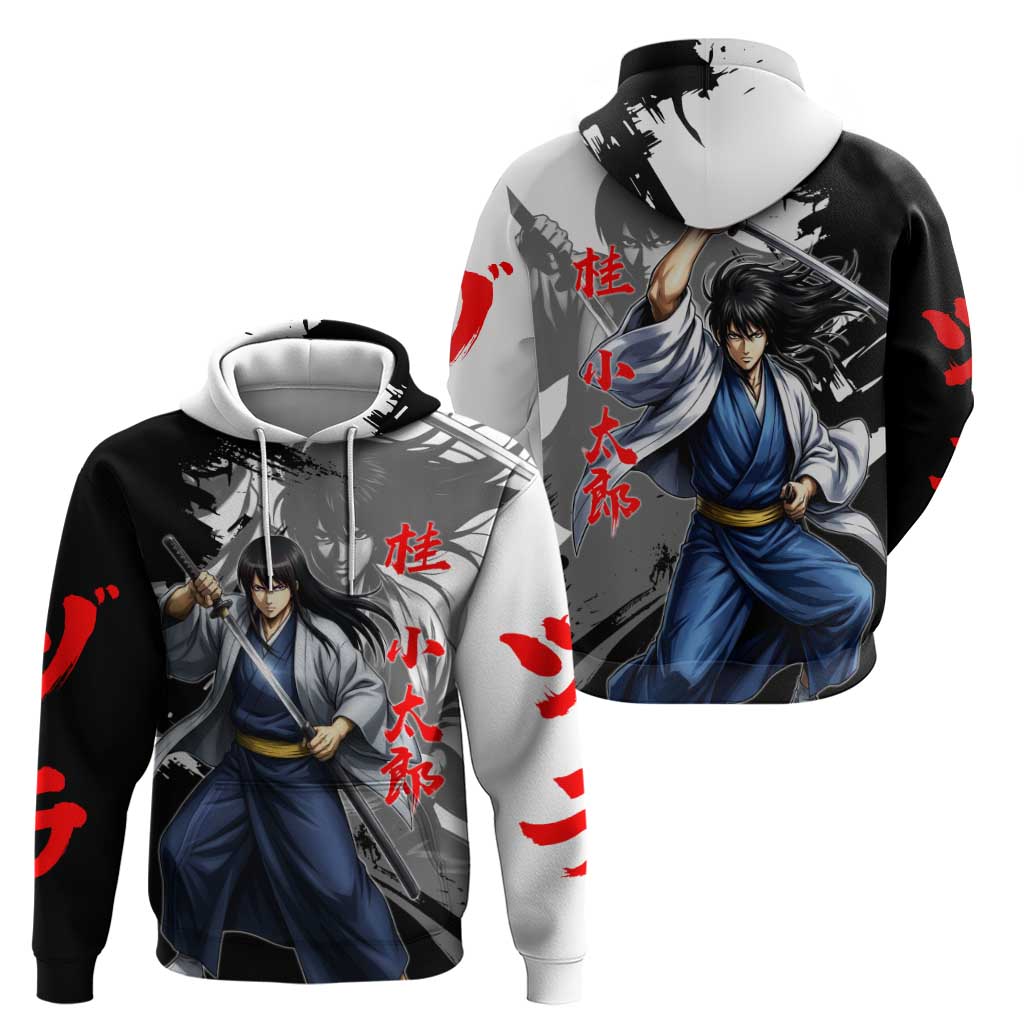 Kotaro Katsura Zip Hoodie Traditional Samurai Ink Style
