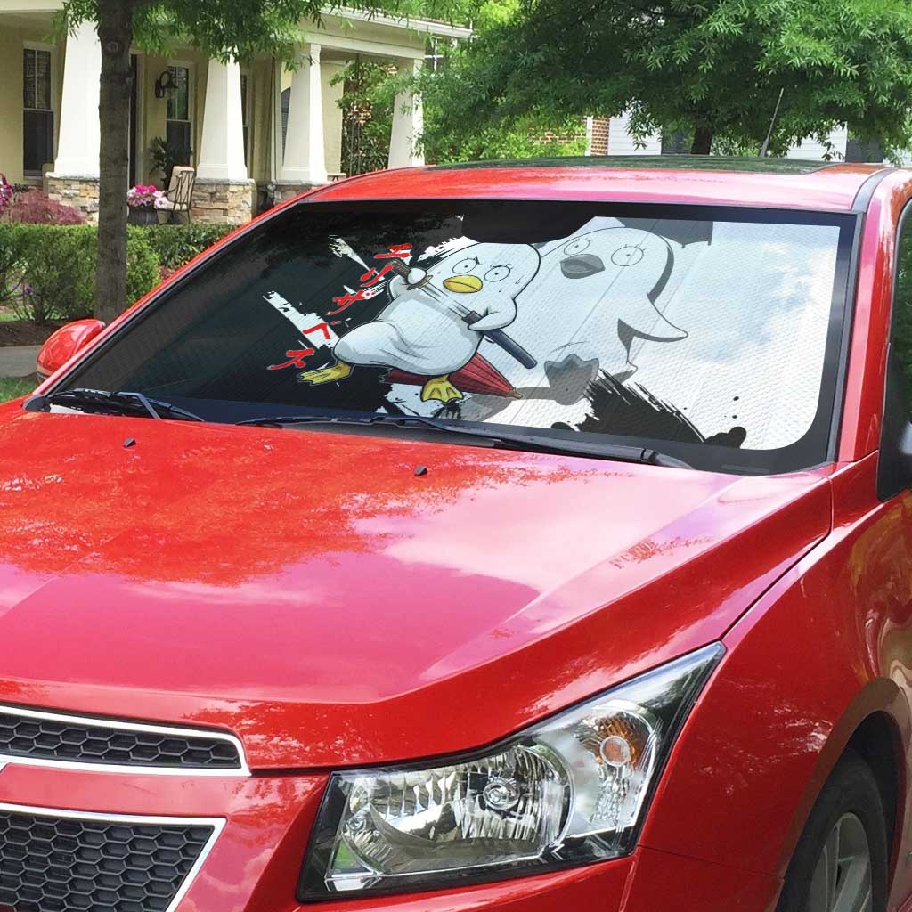 Elizabeth Auto Sun Shade Comic Parody Ink Splash Style