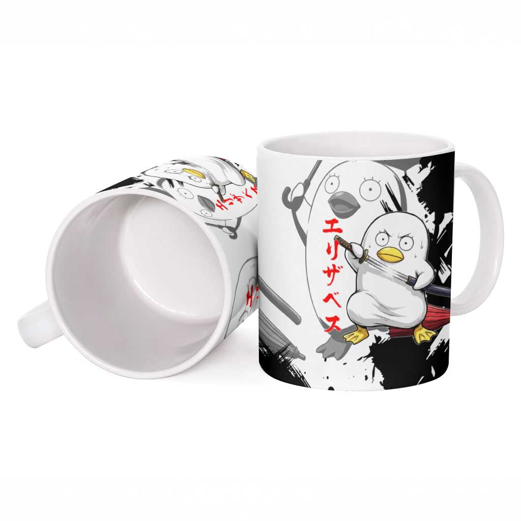 Elizabeth Ceramic Mug Comic Parody Ink Splash Style