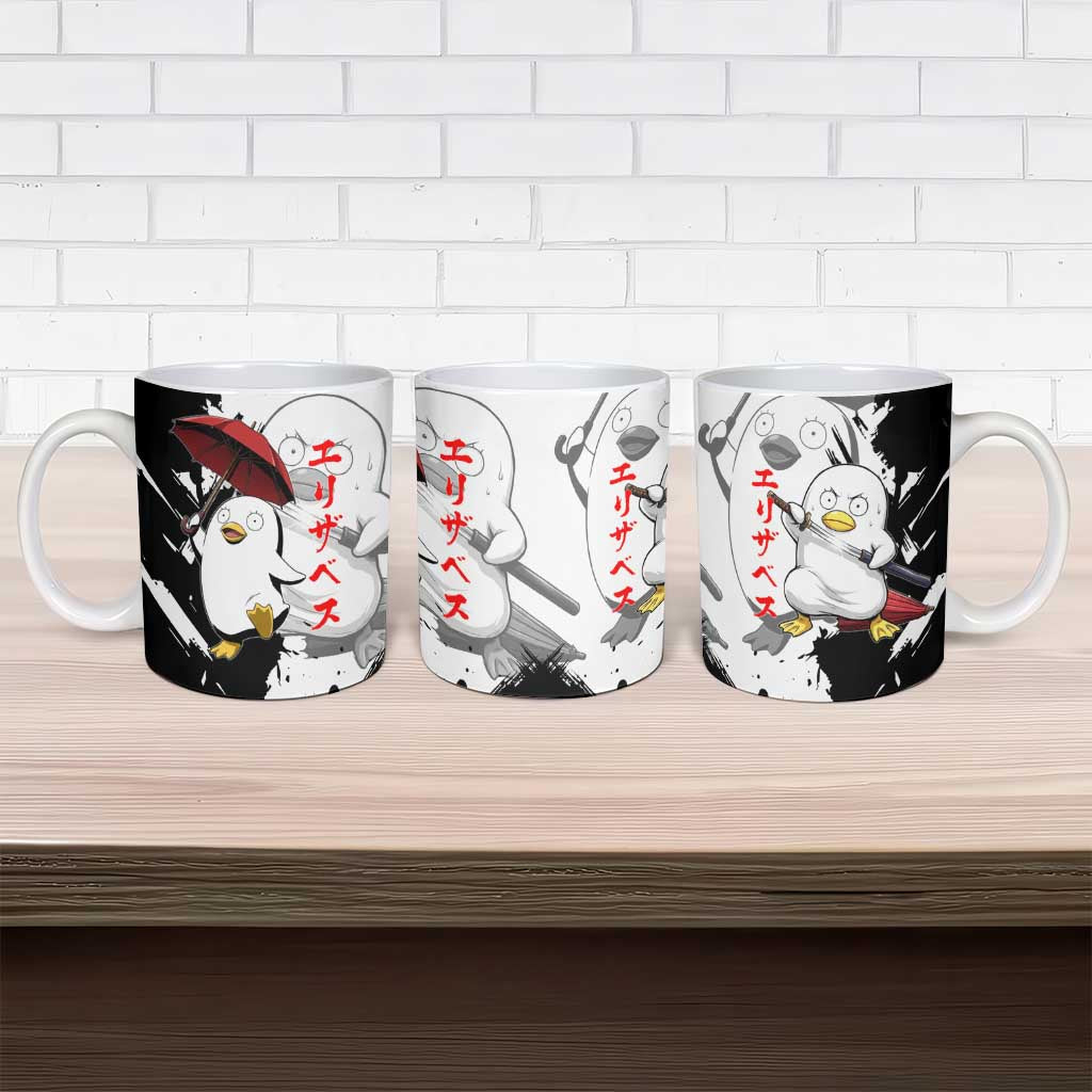 Elizabeth Ceramic Mug Comic Parody Ink Splash Style