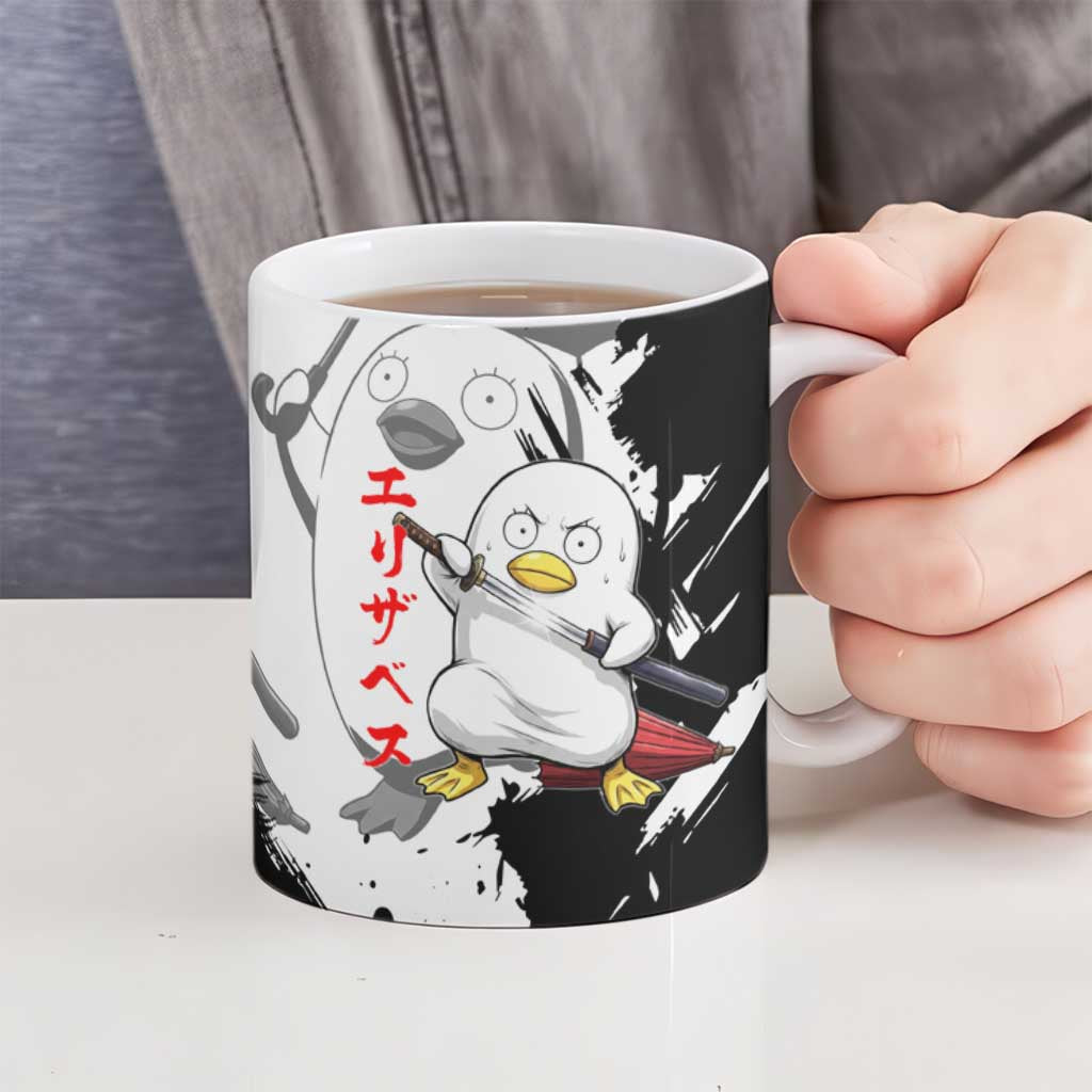 Elizabeth Ceramic Mug Comic Parody Ink Splash Style