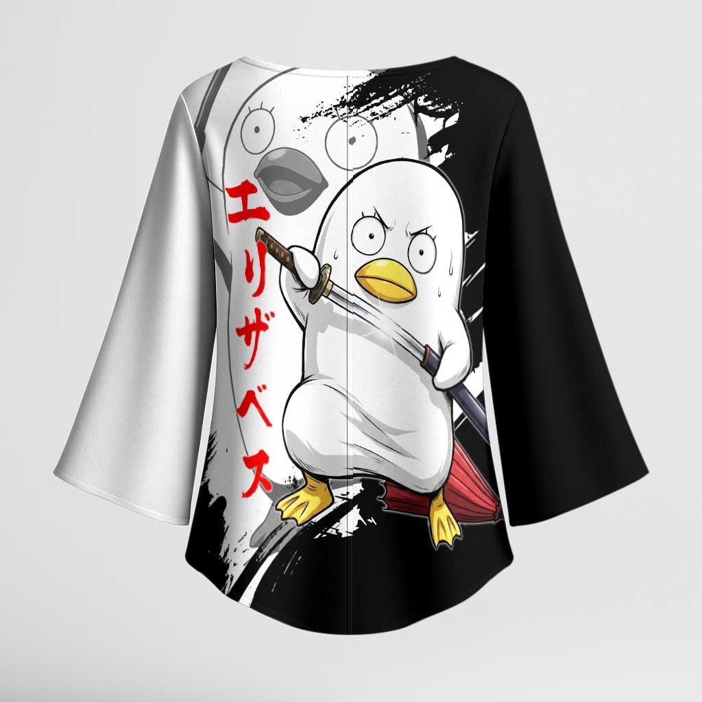 Elizabeth Kimono Sleeve Blouse Comic Parody Ink Splash Style