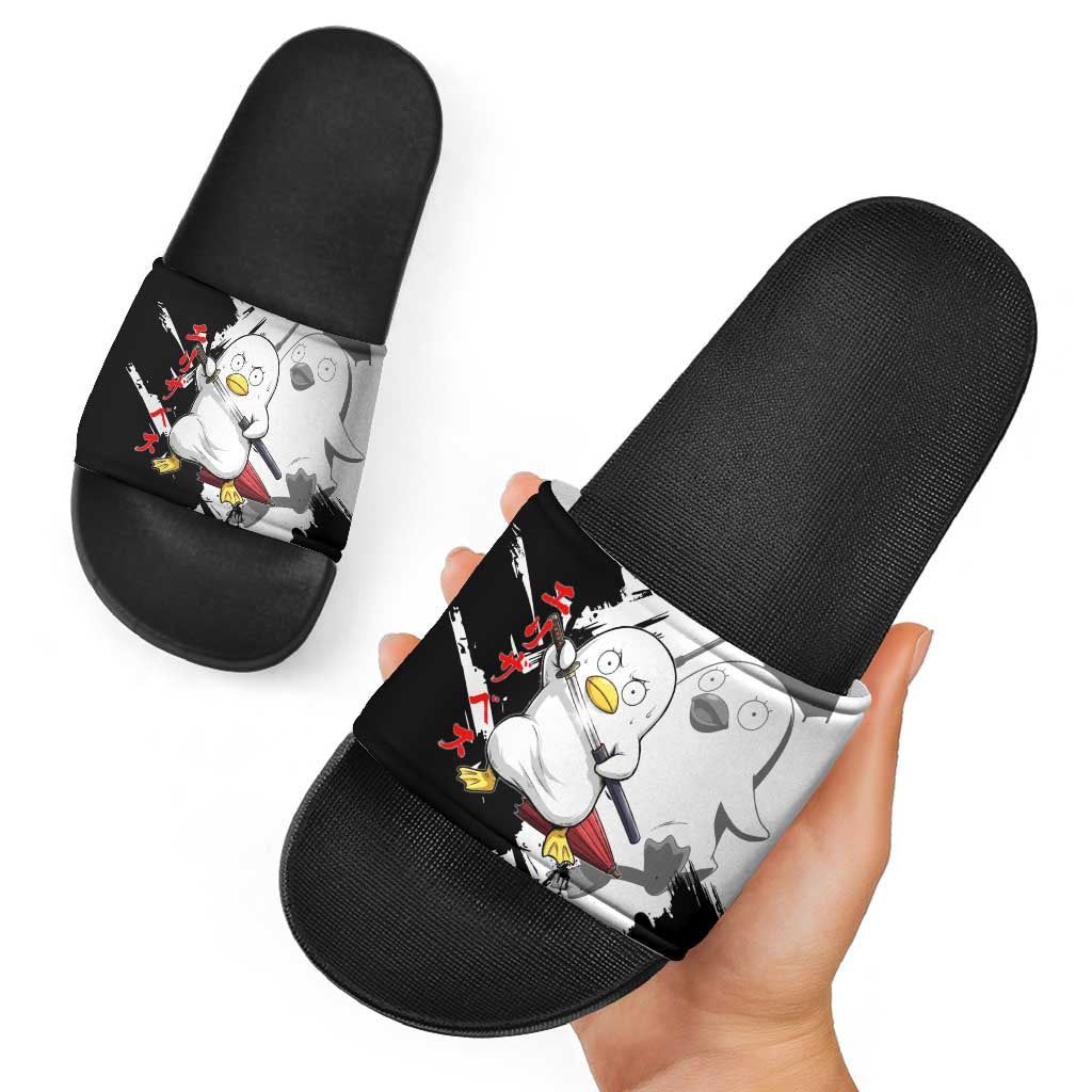 Elizabeth Slide Sandals Comic Parody Ink Splash Style