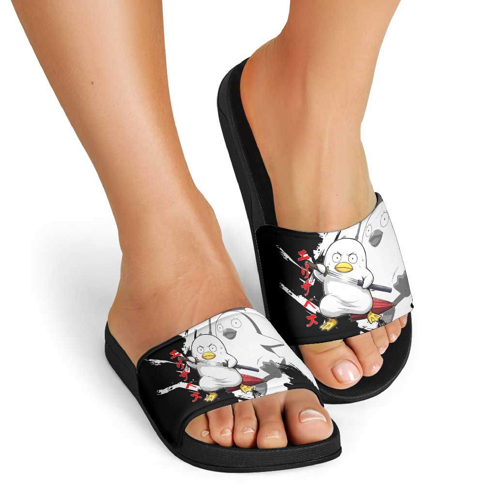 Elizabeth Slide Sandals Comic Parody Ink Splash Style
