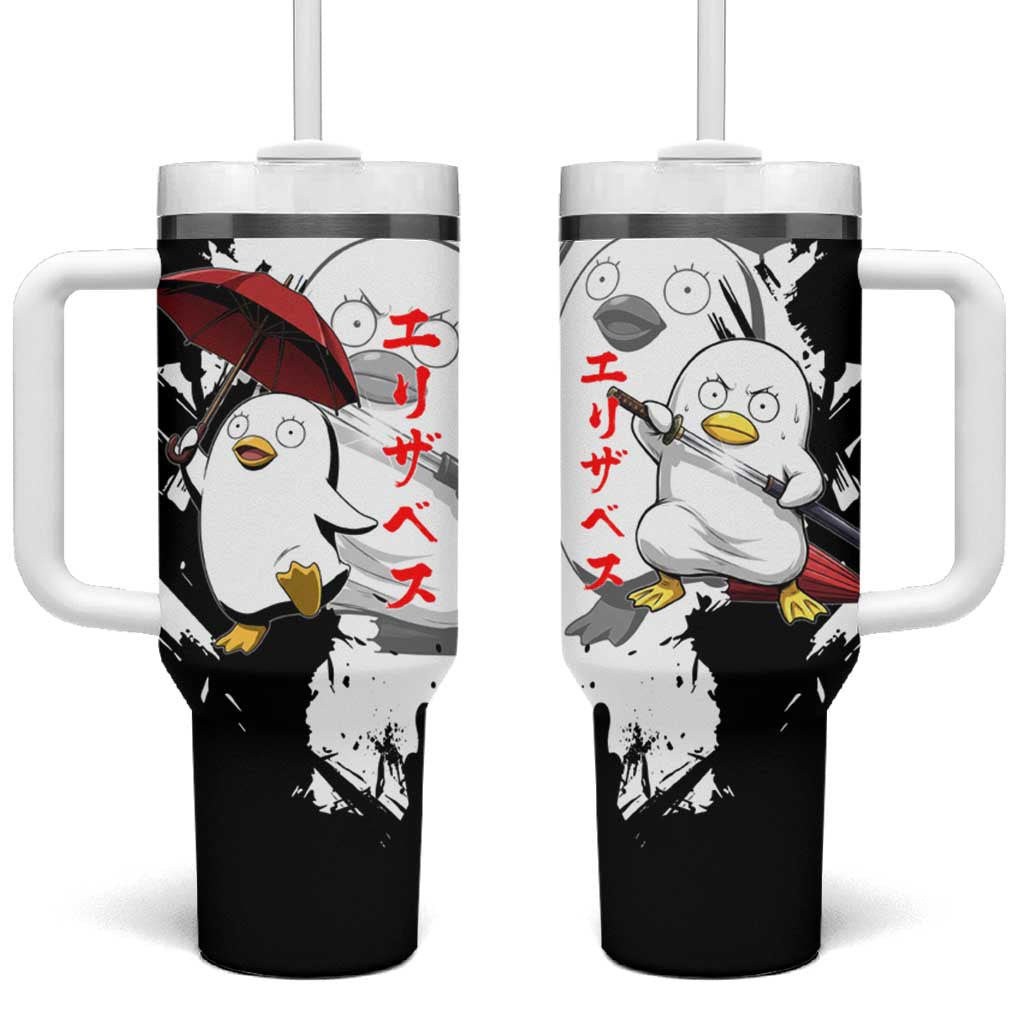 Elizabeth Tumbler With Handle Comic Parody Ink Splash Style