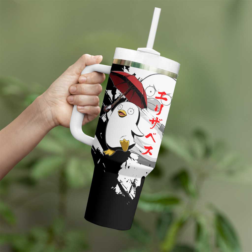 Elizabeth Tumbler With Handle Comic Parody Ink Splash Style