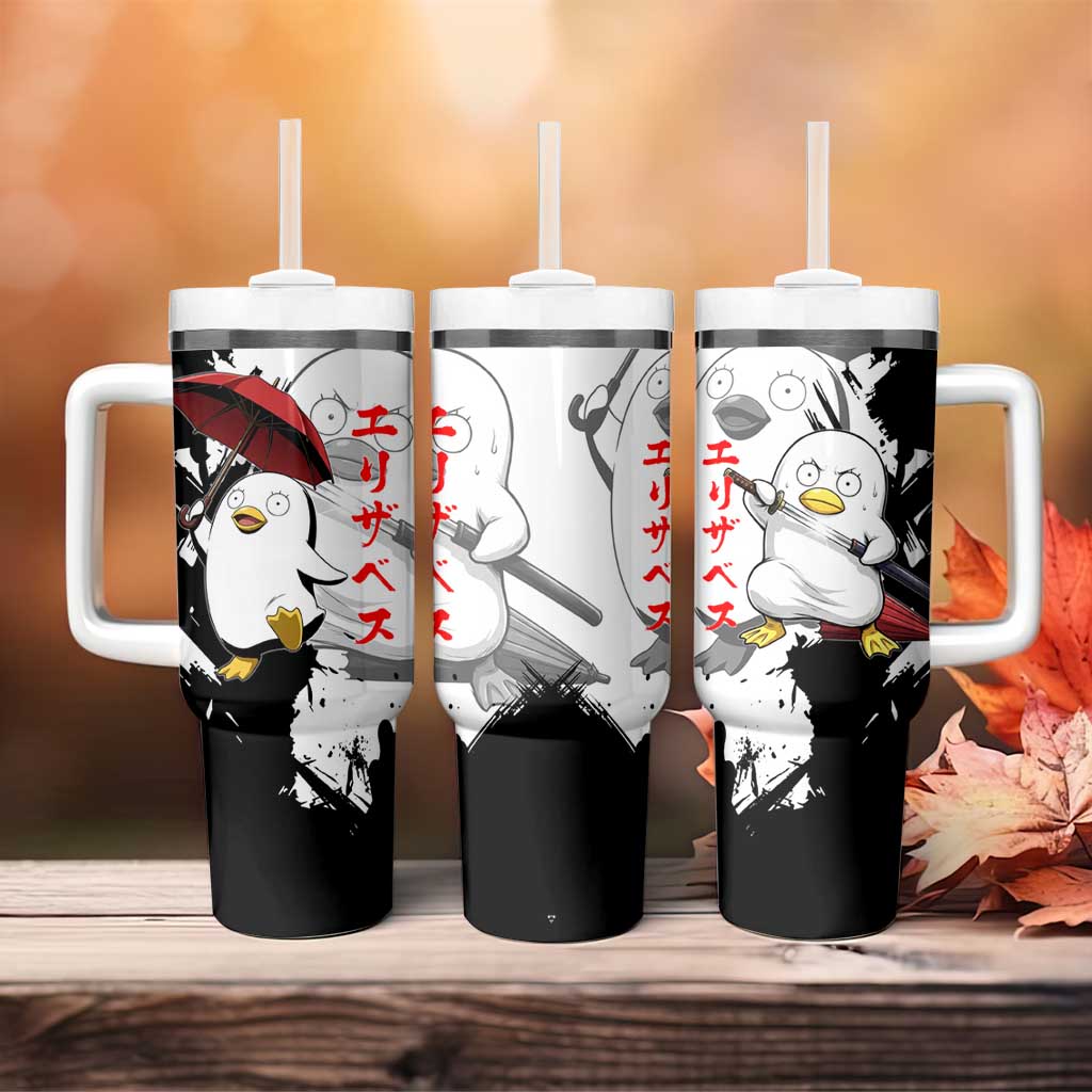Elizabeth Tumbler With Handle Comic Parody Ink Splash Style