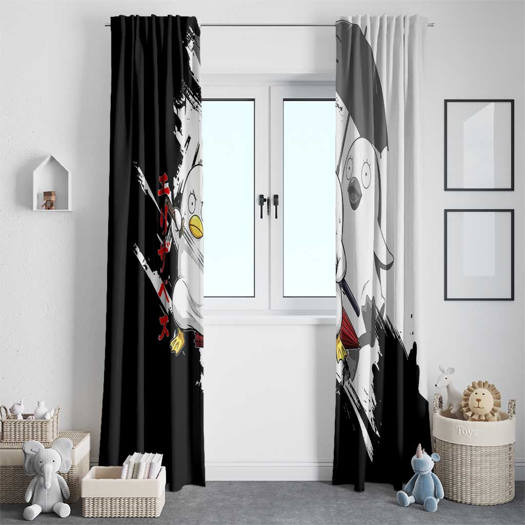Elizabeth Window Curtain Comic Parody Ink Splash Style