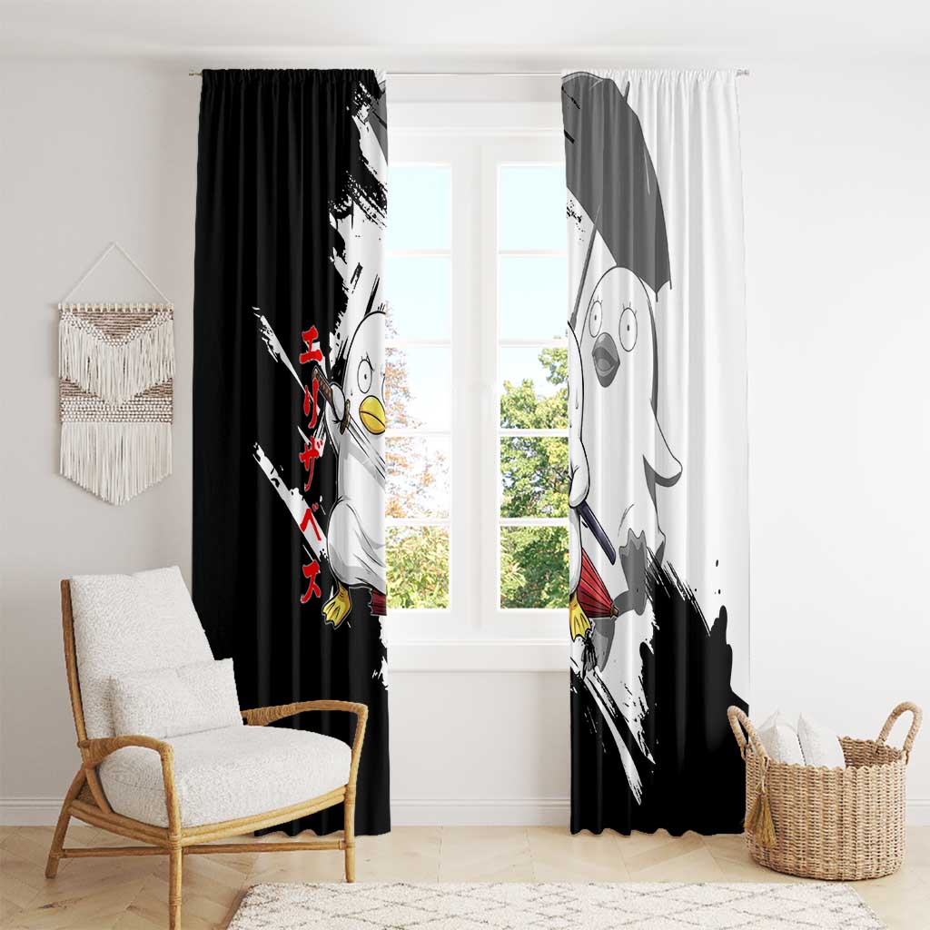 Elizabeth Window Curtain Comic Parody Ink Splash Style