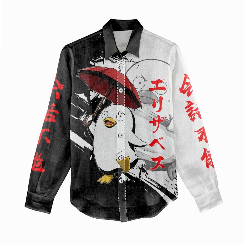 Elizabeth Women Casual Shirt Comic Parody Ink Splash Style