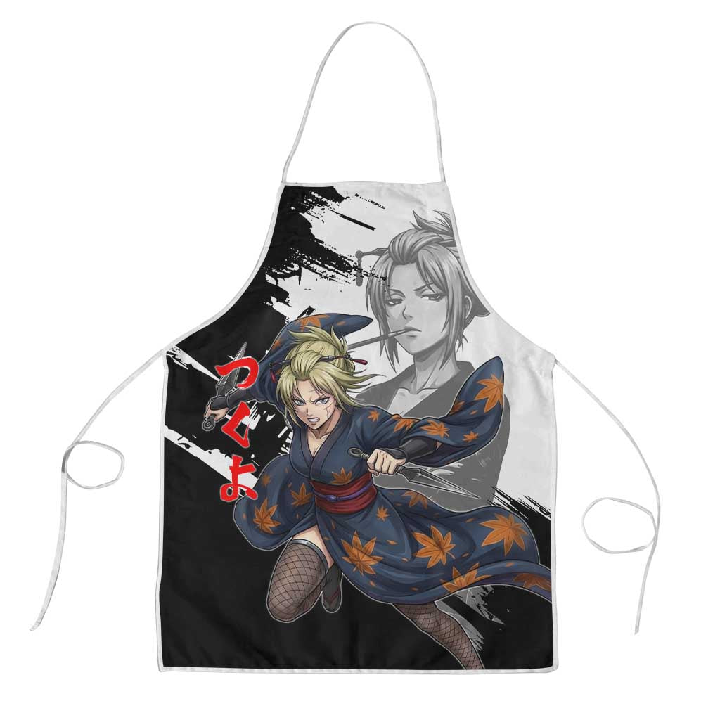 Tsukuyo Apron Edo Shinobi Ink Brush Style