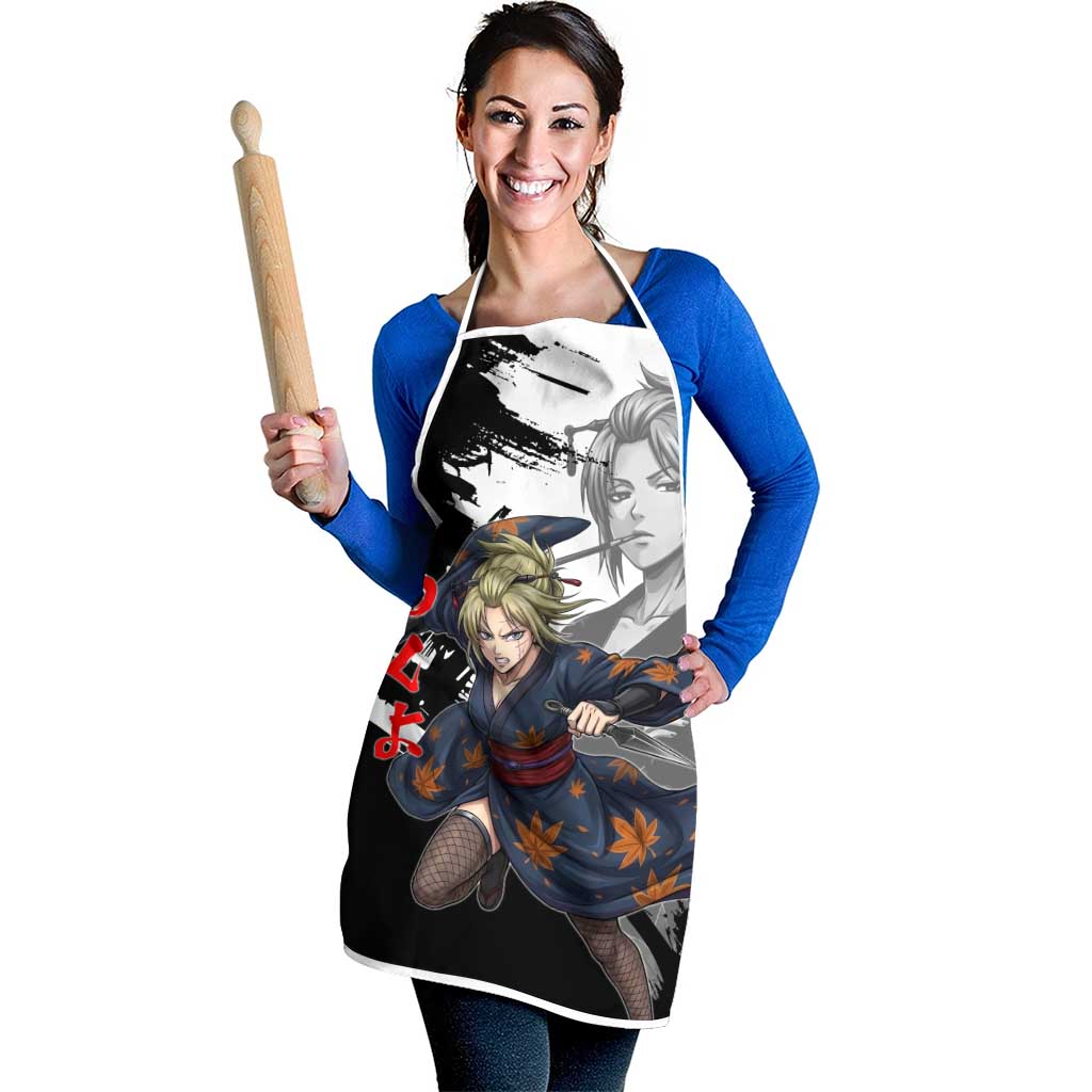 Tsukuyo Apron Edo Shinobi Ink Brush Style