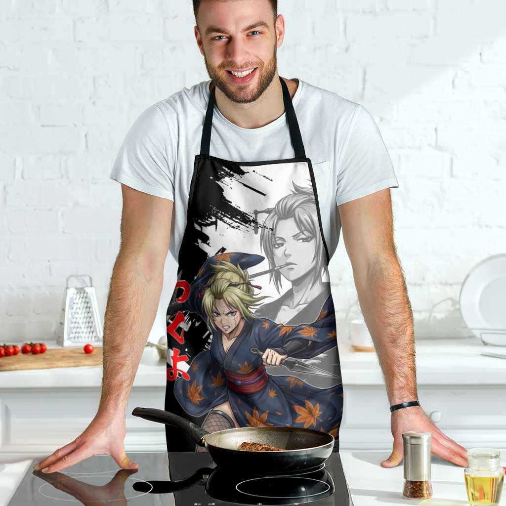 Tsukuyo Apron Edo Shinobi Ink Brush Style