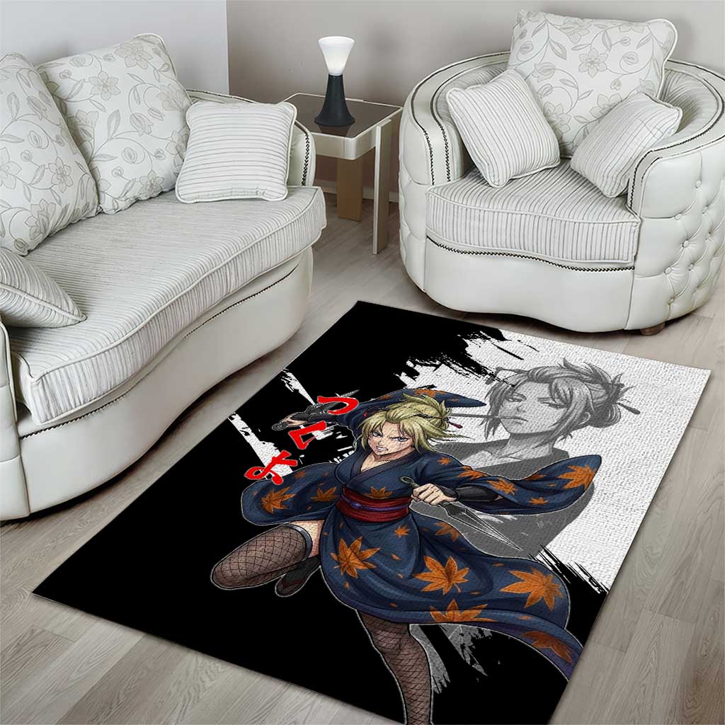 Tsukuyo Area Rug Edo Shinobi Ink Brush Style