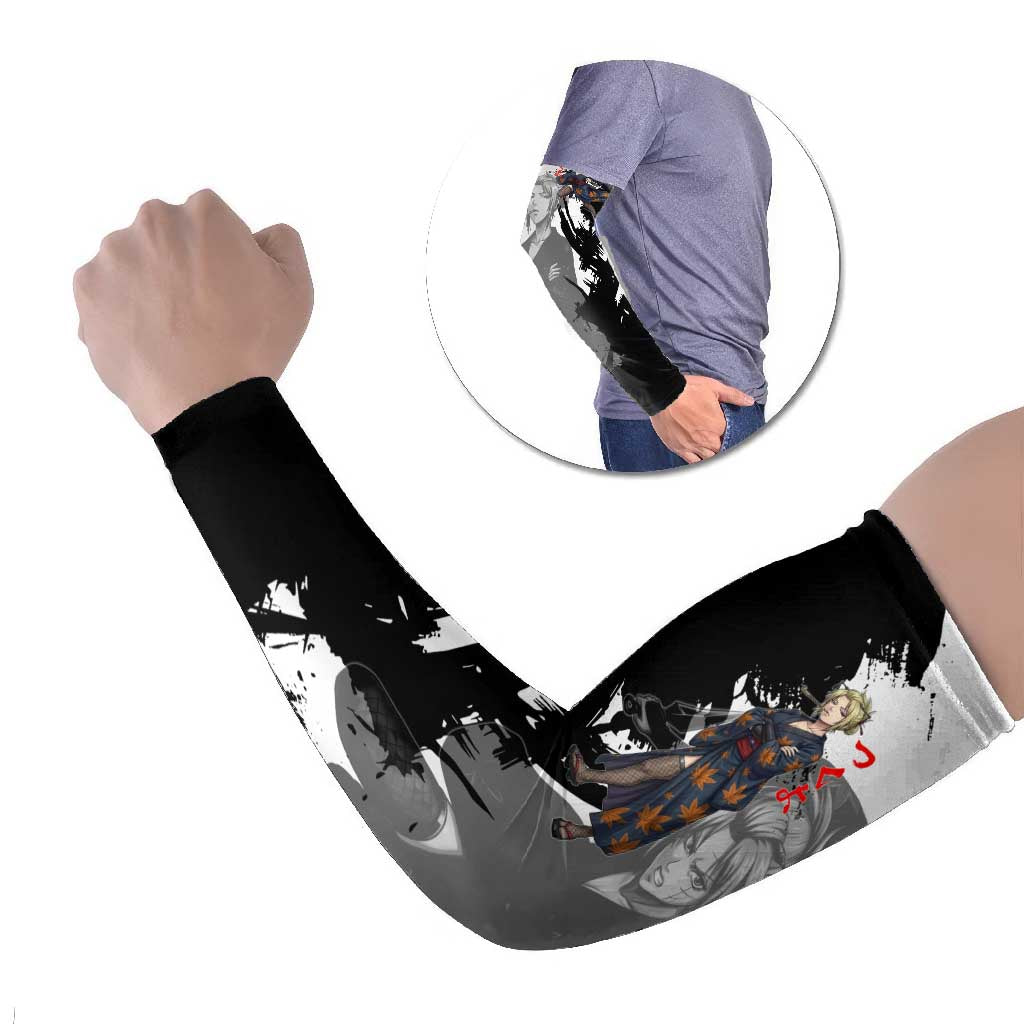 Tsukuyo Arm Sleeves Edo Shinobi Ink Brush Style