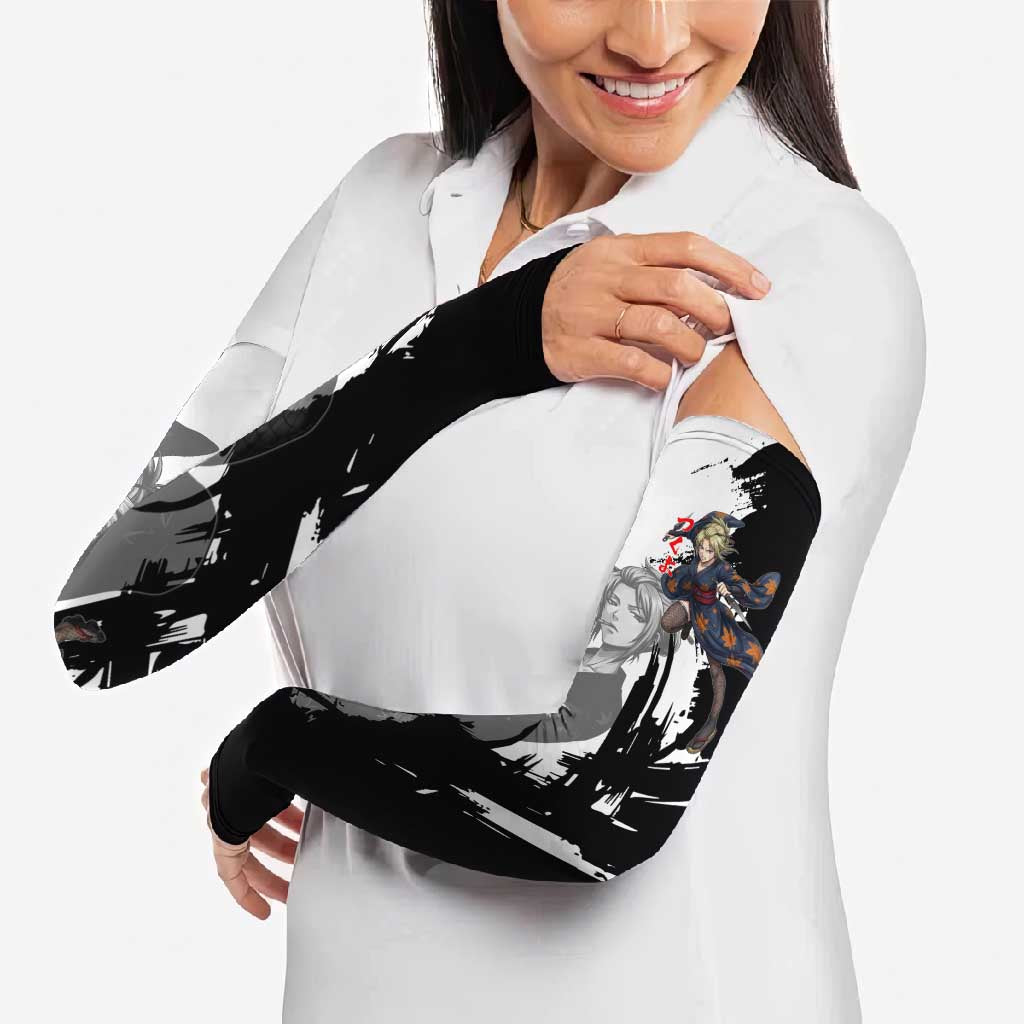 Tsukuyo Arm Sleeves Edo Shinobi Ink Brush Style
