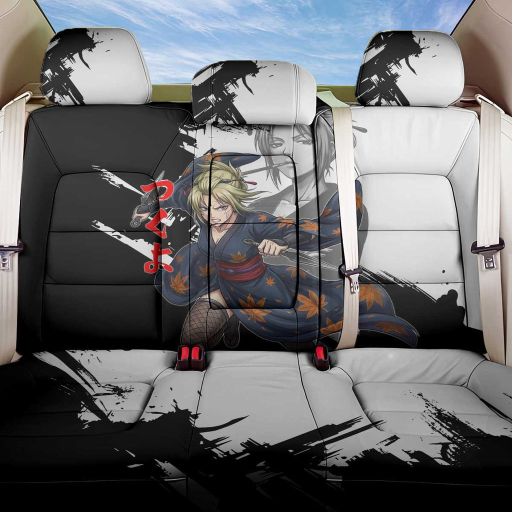 Tsukuyo Back Car Seat Cover Edo Shinobi Ink Brush Style