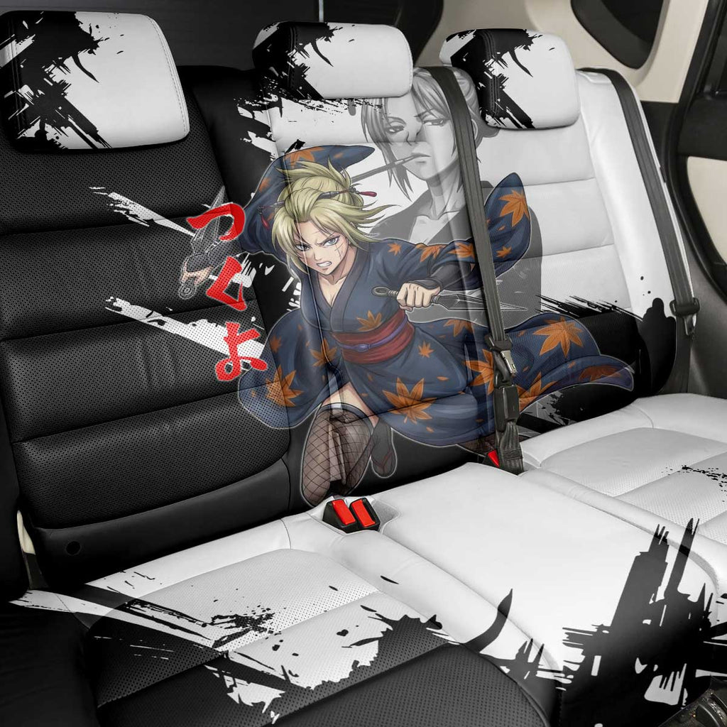 Tsukuyo Back Car Seat Cover Edo Shinobi Ink Brush Style