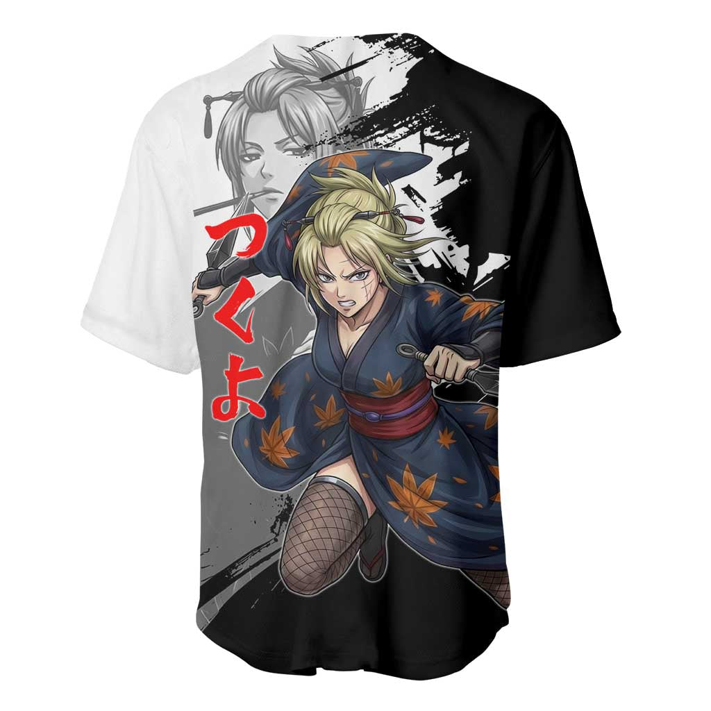 Tsukuyo Baseball Jersey Edo Shinobi Ink Brush Style