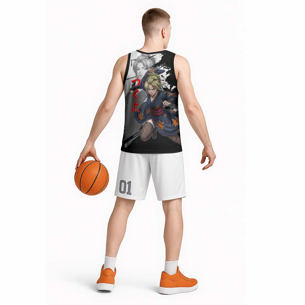 Tsukuyo Basketball Jersey Edo Shinobi Ink Brush Style