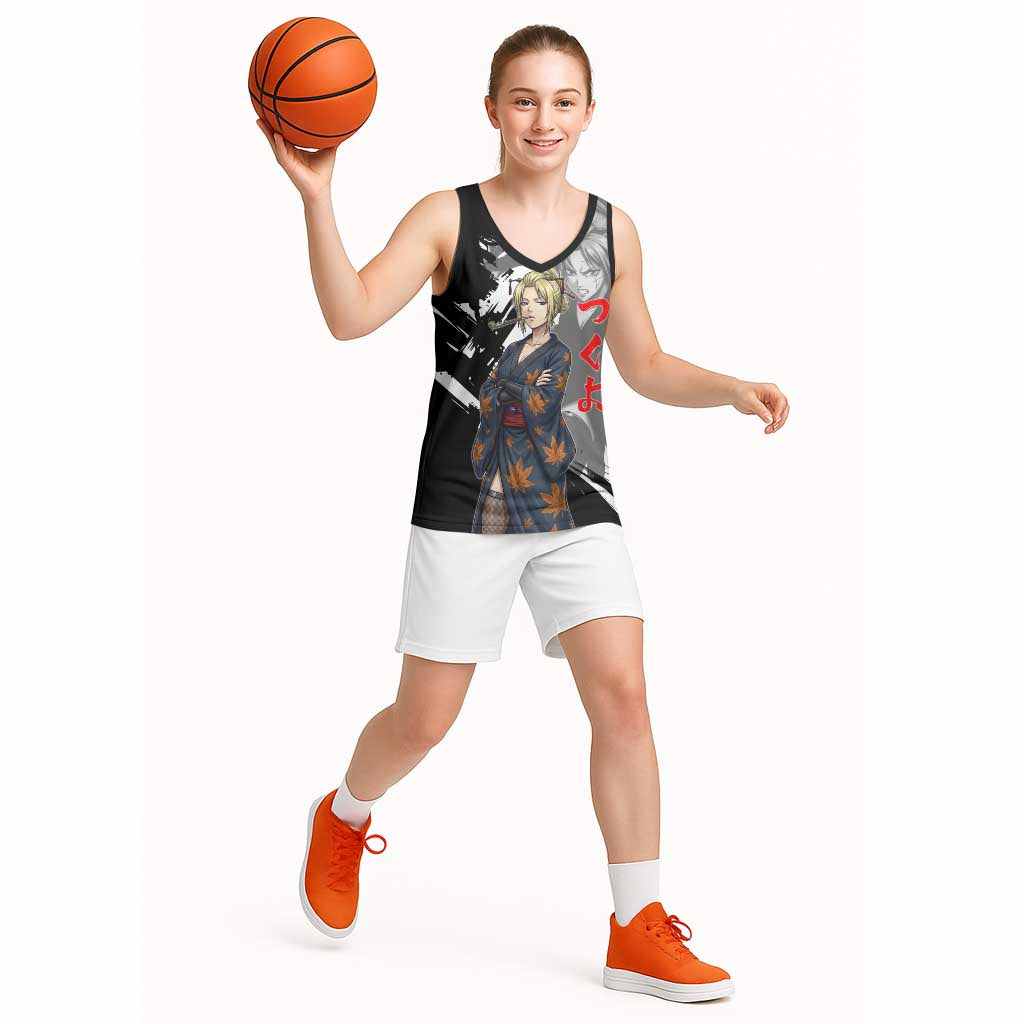 Tsukuyo Basketball Jersey Edo Shinobi Ink Brush Style