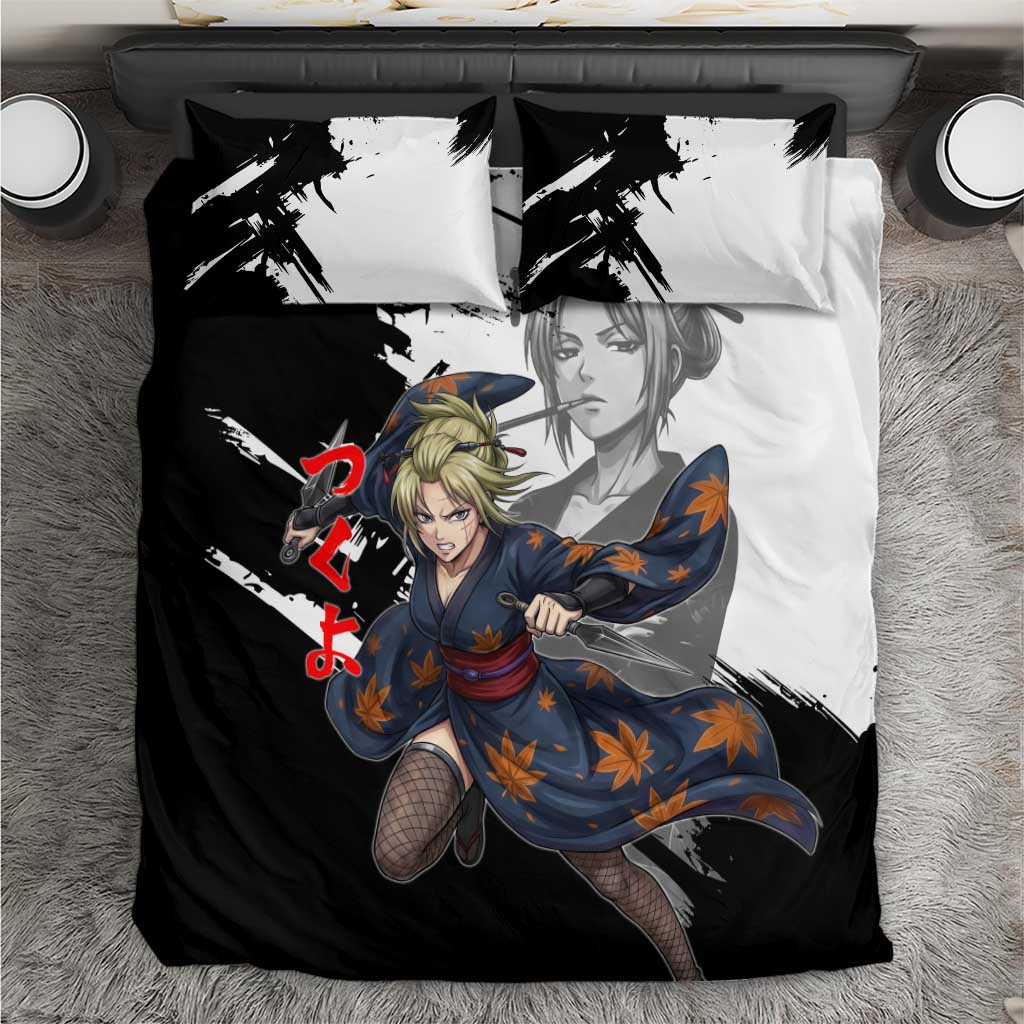 Tsukuyo Bedding Set Edo Shinobi Ink Brush Style