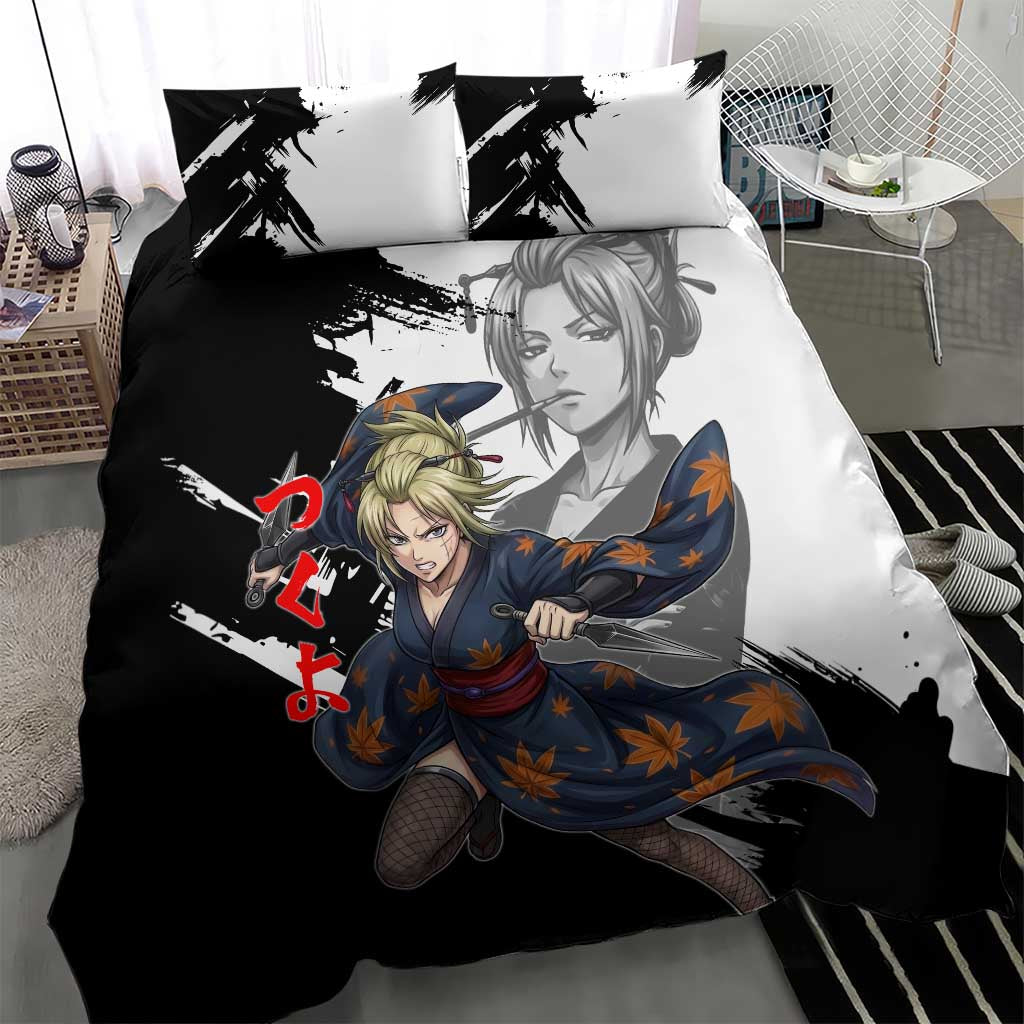 Tsukuyo Bedding Set Edo Shinobi Ink Brush Style